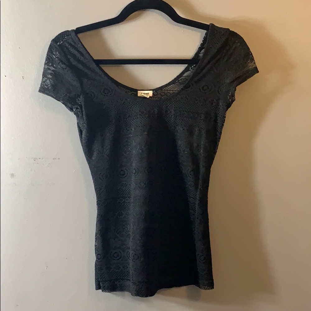 Black lace shirt